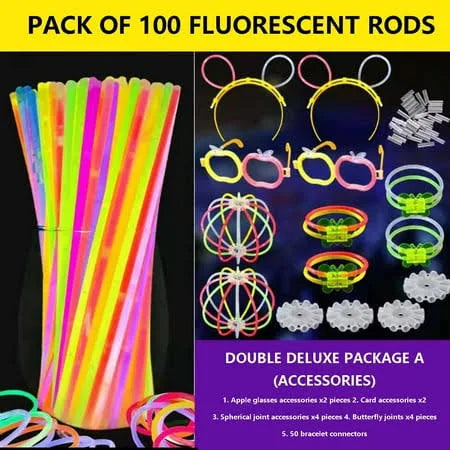 8" GLOW PARTY PACK 100CT