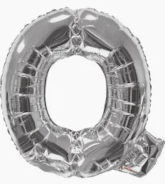 34" SILVER LETTER BALLOON W/HELIUM