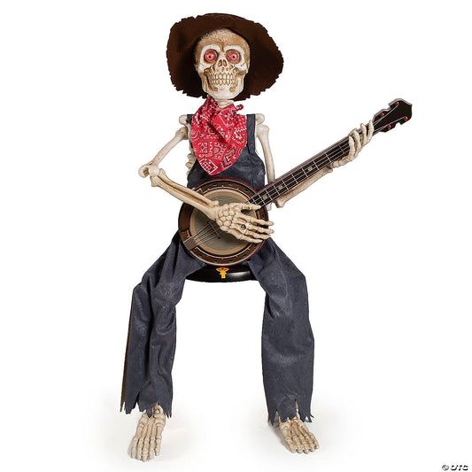 SKELETON PLAYING BANJO HW DECOR