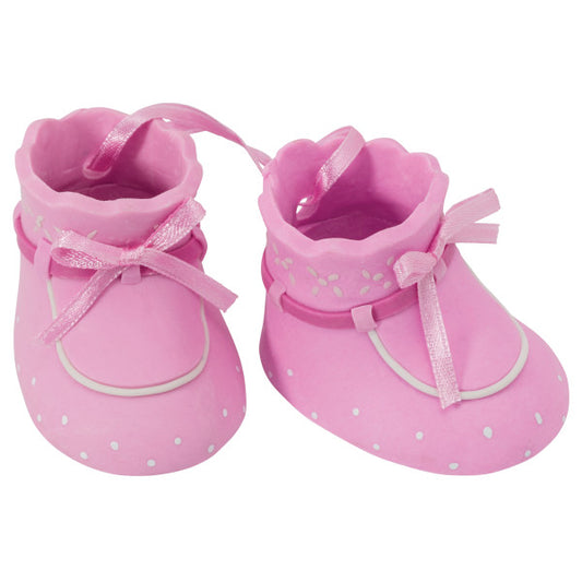 PINK BABY BOOTIES DECOSET