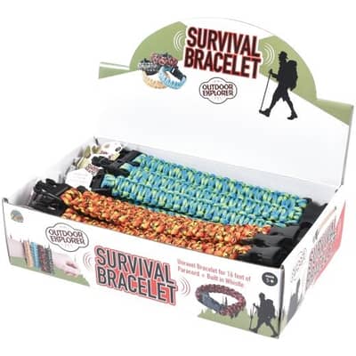 SURVIVAL BRACELET W/ WHISTLE