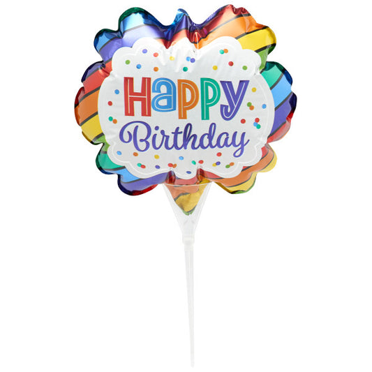 HAPPY BDAY ICON BLN CAKE TOPPER