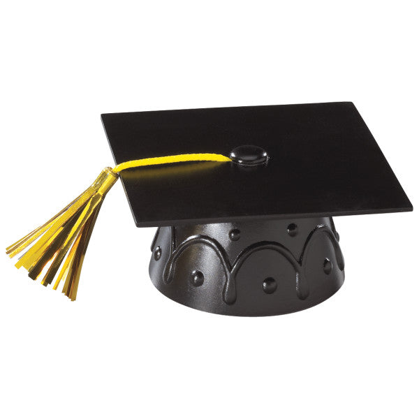 BLACK GRAD CAP W/ TASSEL CAKE T