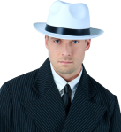 GANGSTER HAT WHITE