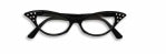 50S RHINESTONE GLASSES - BLACK