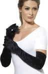 VELVETEEN GLOVES BLACK