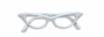 50'S RHINESTONE GLASSES WHITE