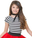 BLK/WHT 50'S TOP CHILD XLARGE