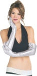 LONG METALLIC GLOVES SILVER