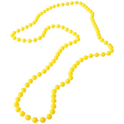 YELLOW BEAD NECKLACE 12PK