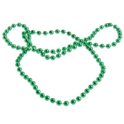 GREEN BEAD NECKLACE 12PK