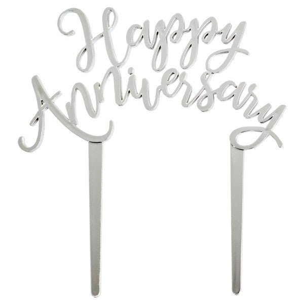 SILVER HAPPY ANNIVERSARY LAYON