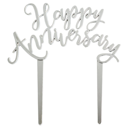 SILVER HAPPY ANNIVERSARY LAYON