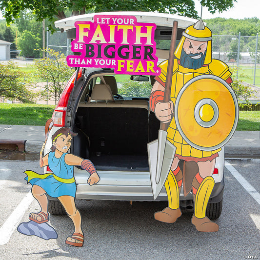RELIGIOUS DEFEAT GOLIATH TRUNK OR TREAT DECOR KIT