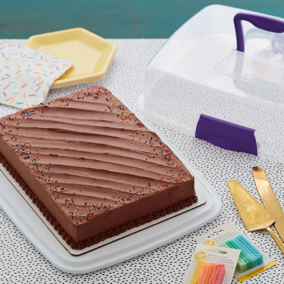 OBLONG CAKE CADDY W/ REVERSE BASE