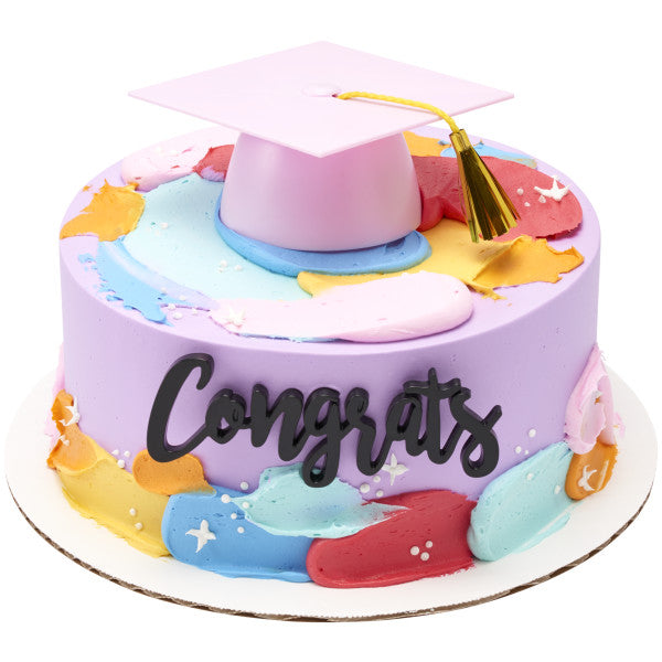 PINK SMOOTH GRAD HAT LAYON
