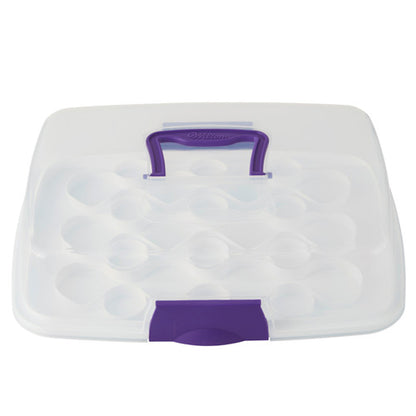 OBLONG CAKE CADDY W/ REVERSE BASE