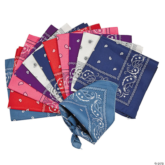 WESTERN BANDANA ASST COLORS