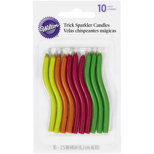 MULTICOLOR WAVY TRICK CANDLES