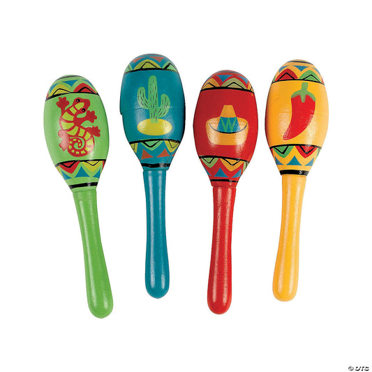 WOODEN FIESTA MARACAS