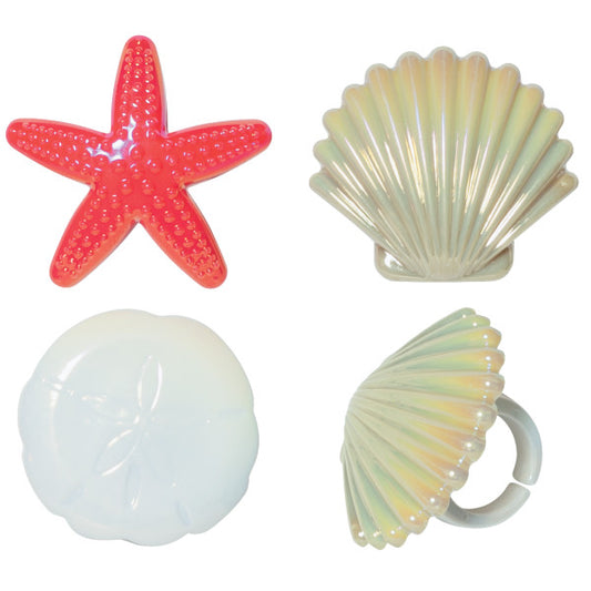 SEA SHELL RINGS 12CT