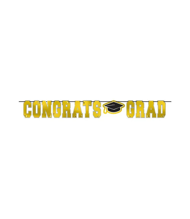 YELLOW GRAD FOIL BANNER