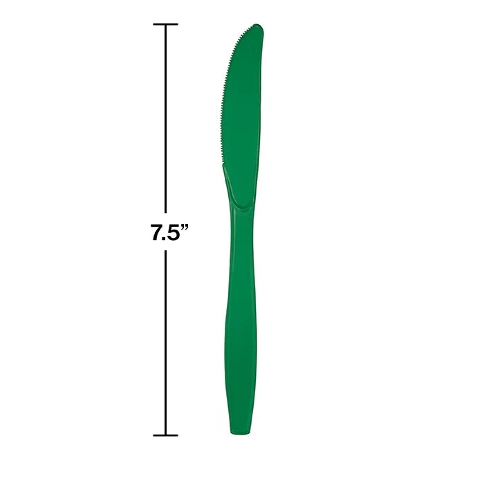 EMERALD GREEN PL KNIVES 24CT