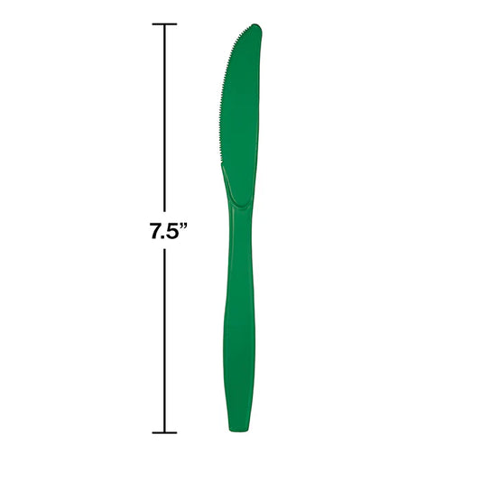 EMERALD GREEN PL KNIVES 24CT