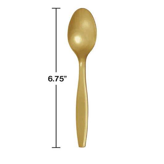 GLITTERING GOLD PL SPOON 24CT