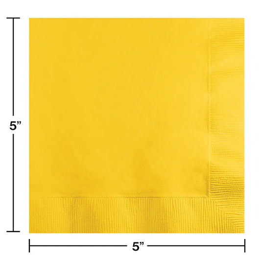 SB YELLOW BEV NAPKINS 50CT