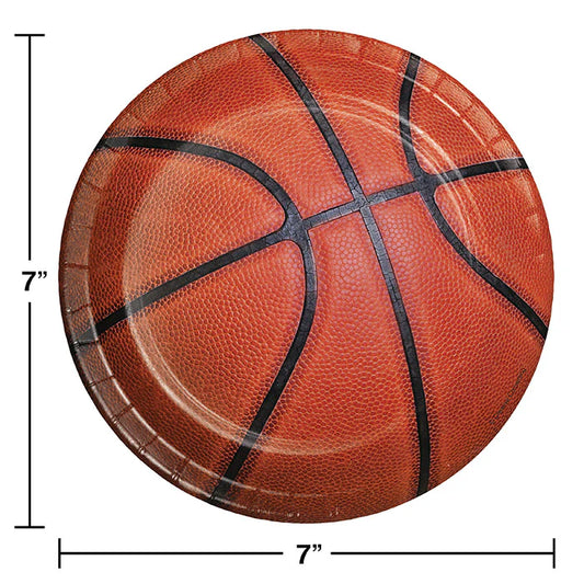 SPORTS FANATIC BASKETBALL 7" PLATES
