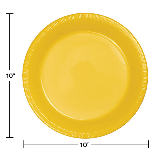 10" PL PLATES 20CT SB YELLOW