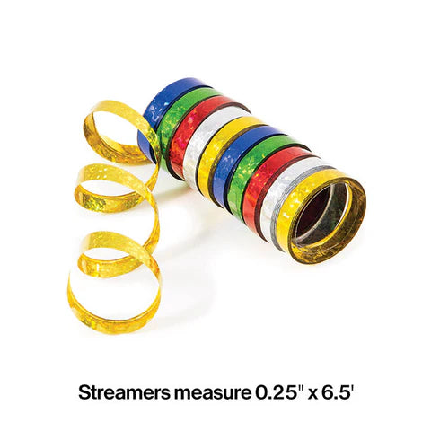 HOLO MULTICOLOR STREAMER 10CT