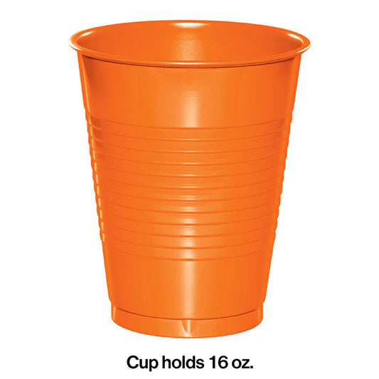 SUNKISSED ORANGE 16OZ PL CUPS