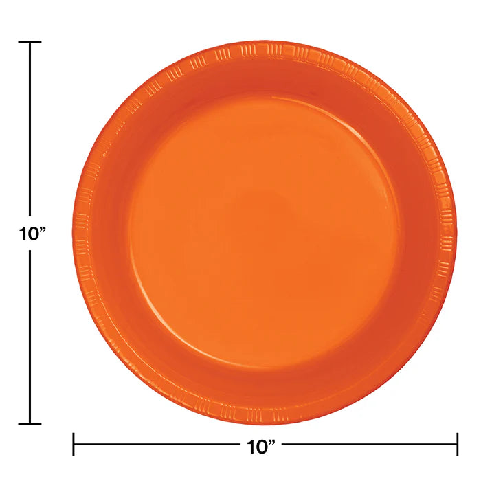 SUNKISSED ORANGE 10" PL PLATE 20CT