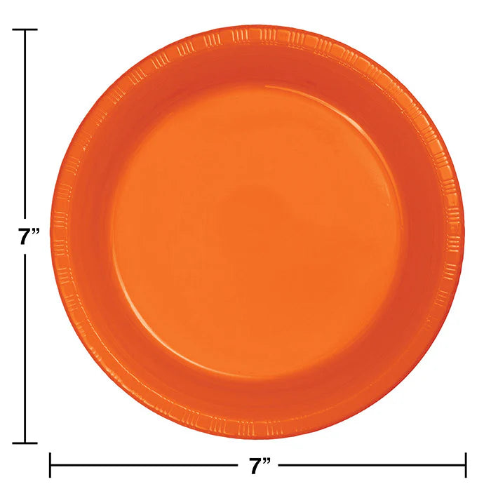 SUNKISSED ORANGE 7" PL PLATE 20CT