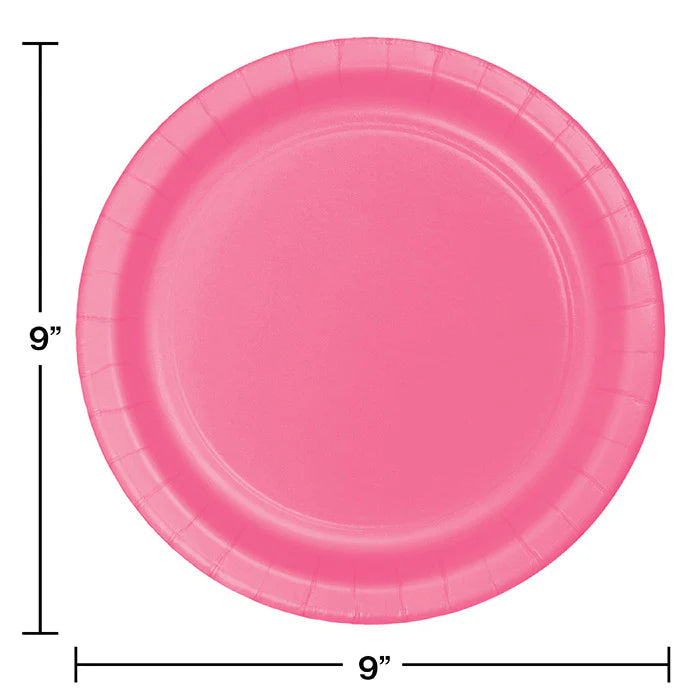 CANDY PINK 9" PPR PLATE 24CT