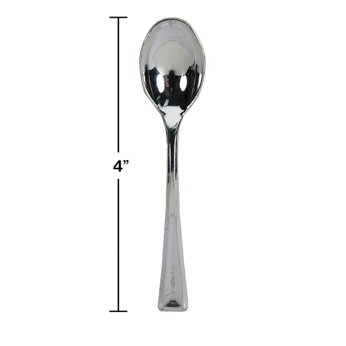 MINI SPOONS METALLIC SILVER