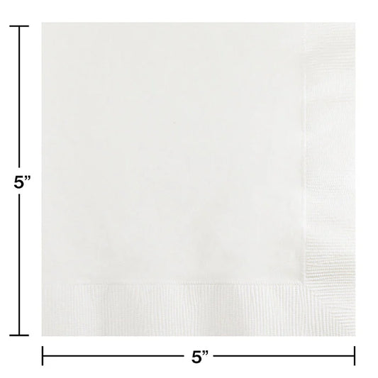 WHITE BEV NAPKIN 50CT