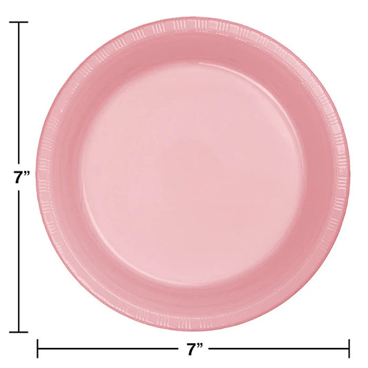 CLASSIC PINK 7" PL PLATE 20CT