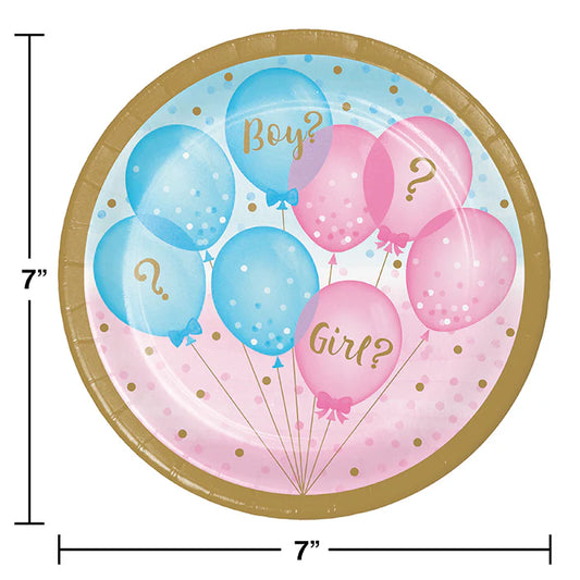 7" PAPER PLATES GENDER REVEAL