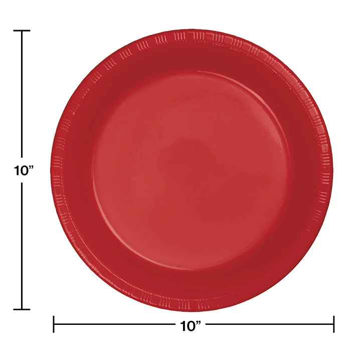CLASSIC RED 10" PL PLATE 20CT