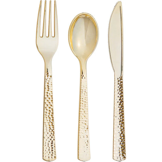 ASST CUTLERY MET GOLD HMRD