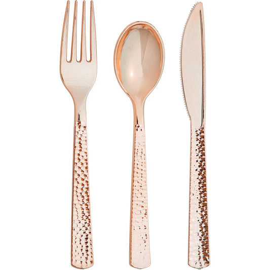 ASST CUTLERY MET ROSE GLD HMRD
