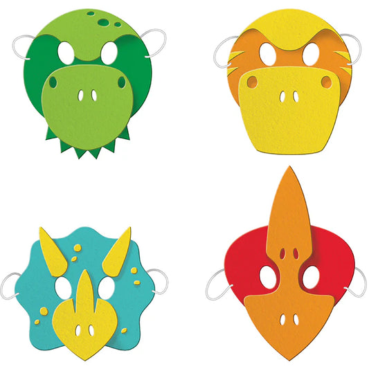 DINO PARTY FOAM MASKS