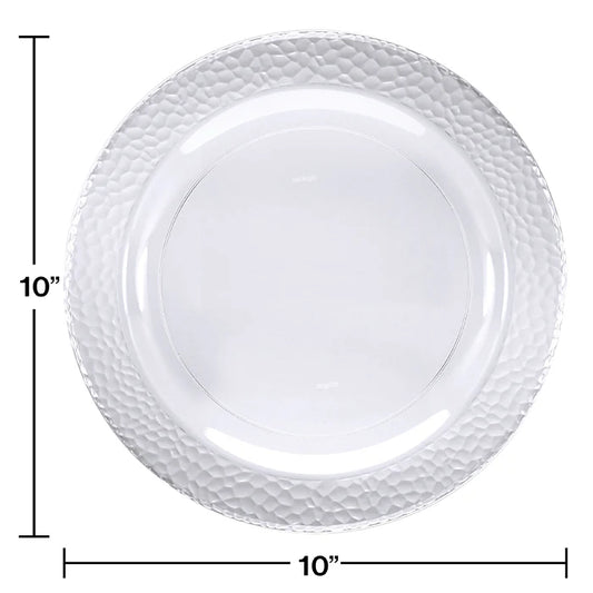 10.25" PL PLATES CLEAR PEBBLE