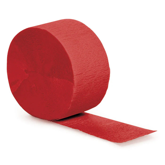 RUBY RED 81' CREPE STREAMER – Party Impressions