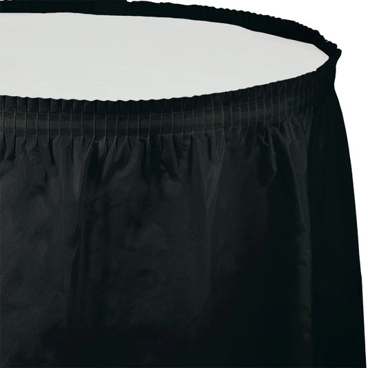 BLACK VELVET 14' PL TABLESKIRT
