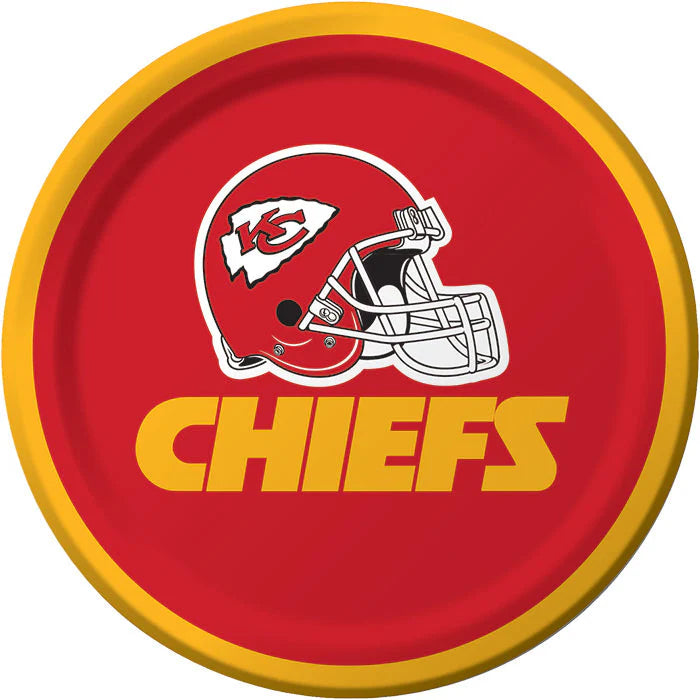 KANSAS CITY CHIEFS 6.75" PPR PLATE 8CT