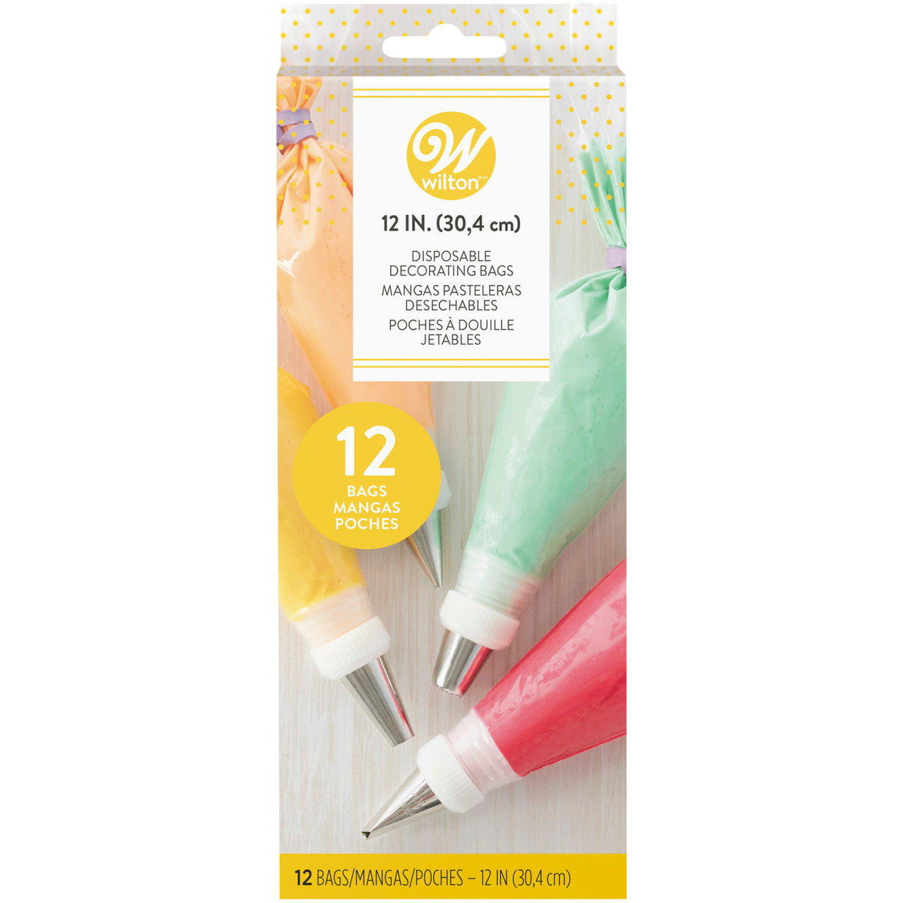 12" DISP DECOR PIPING BAGS 12CT